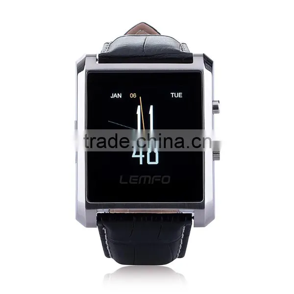 Fashion Waterproof Bluetooth 4.0 Smart Watch IPS Screen Smartwatch Wristwatch With Camera Sweatproof Leather Strap photo-6