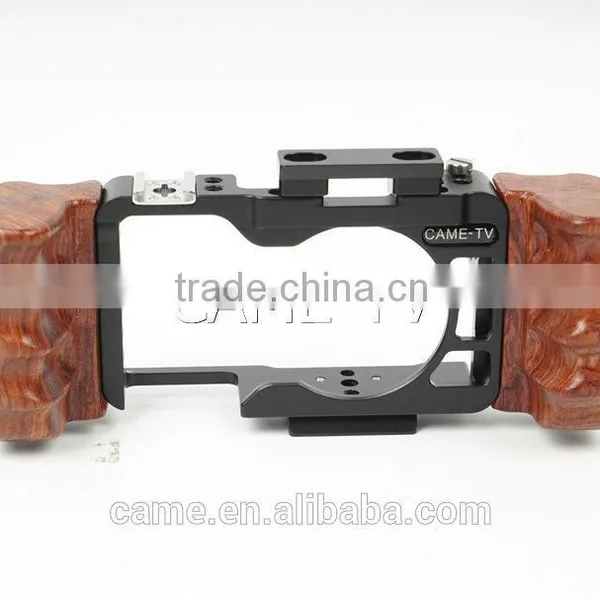 CAME-TV Rig For S Ony A6300 Camera Cage With Wooden Handle photo-4