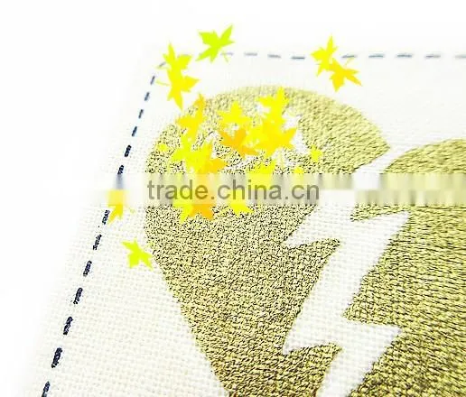 Silk Screen Glittering Logo Gold Printing Label photo-2