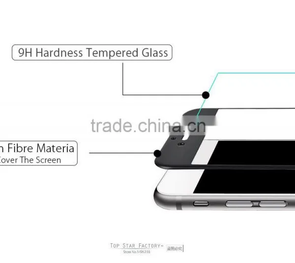 Full Coverage Tempered Glass Carbon Fiber Screen Protector For IPhone 6 6s