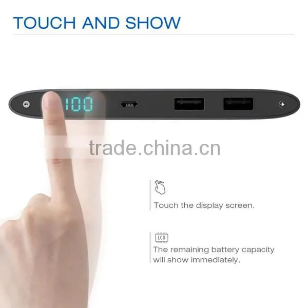Ultra Thin Portable Metal Power Bank With High Capacity 20000mah Super Slim Charger With LED Torch photo-2