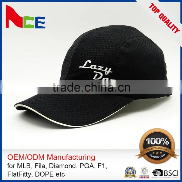 Mens New 5 Panel Hat Blank Twill Golf Cap In White Wholesale Golf Caps photo-2