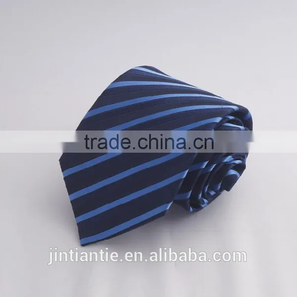 2016 Hot Selling Navy Blue Striped Mens Silk Ties With Custom Logo photo-2