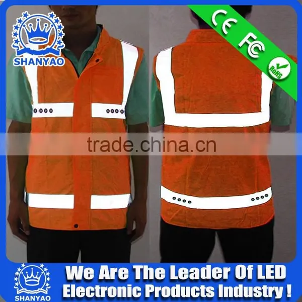 2016 Hot Selling LED Reflective Safety Jacket For Road Safety At Night photo-2