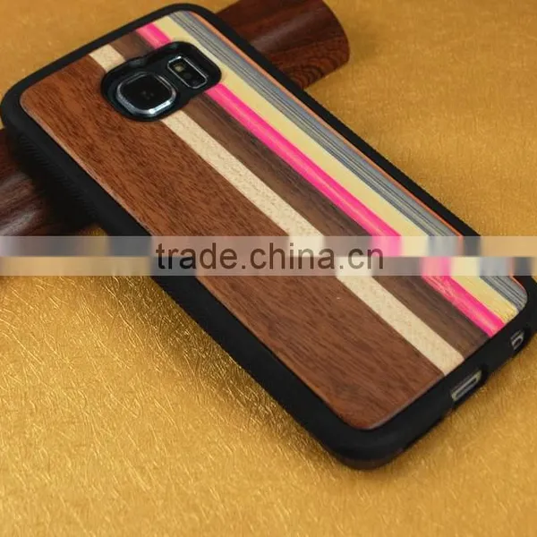 OCASE High Quality TPU Wood Back Cover Case for Samsung Galaxy S6 Edge for Samsung Galaxy S6 Case photo-5