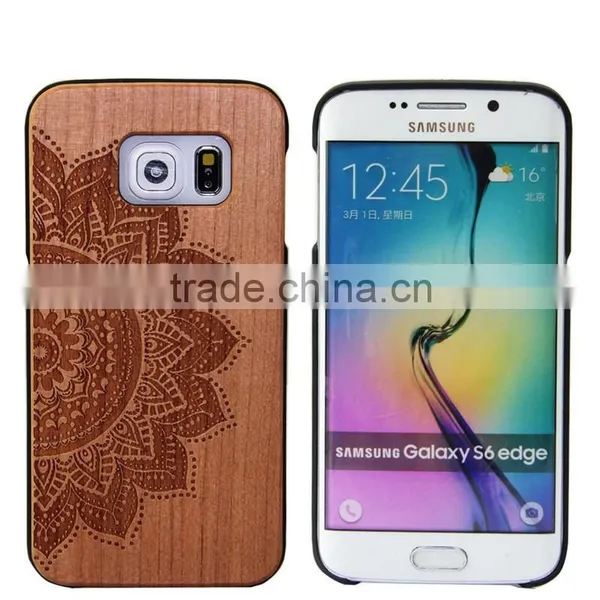 Pretty Laser Engraved Wood Back Cover For Samsung S6 /s6 Edge Plus Case photo-6