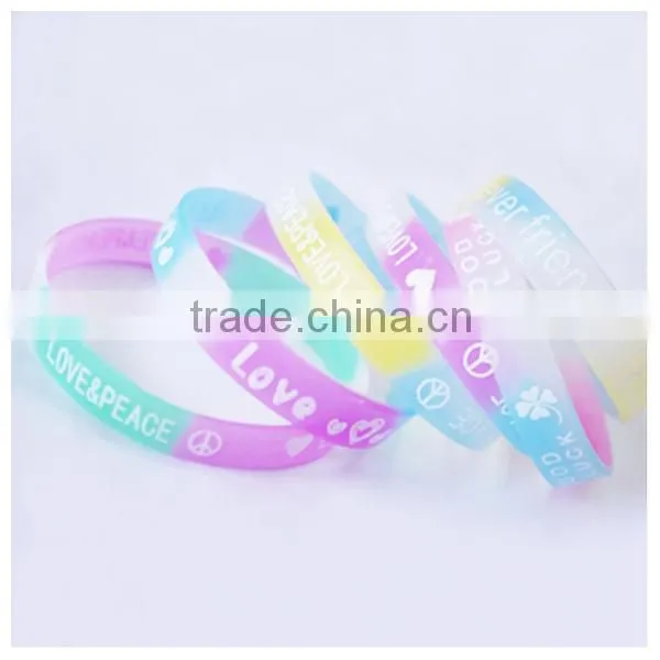 Fashion Printed Silicone Wristband/silicone Wristband/wrist Band