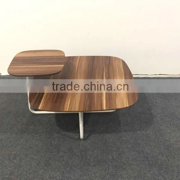 New Arrival Two Layercovered Paper Coffee Table With Metal Legs photo-2