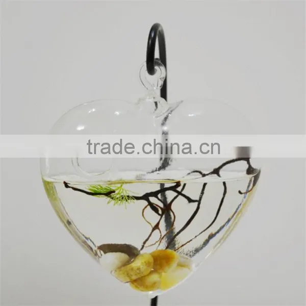 Hanging Vase Of Transparent Glass Landscape Water Succulents Simple Love Arts And Crafts Ornaments photo-4