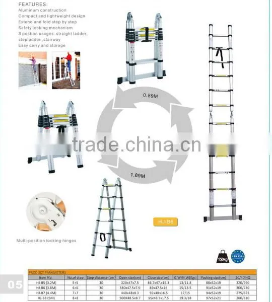 9+9STEPS MULTI-PURPOSE TELESCOPIC LADDER(5.6M Both A Type and Straight Type) photo-2