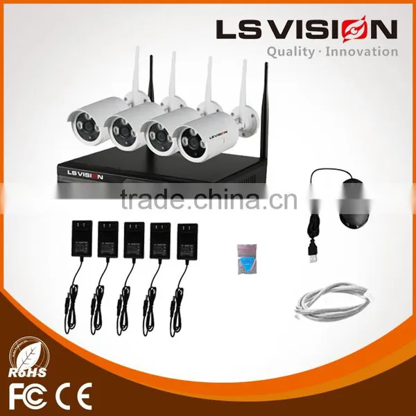 LS VISION Wifi ip Camera With Nvr Kit Wireless Security Camera Wifi P2p Wireless 2mp ip Camera