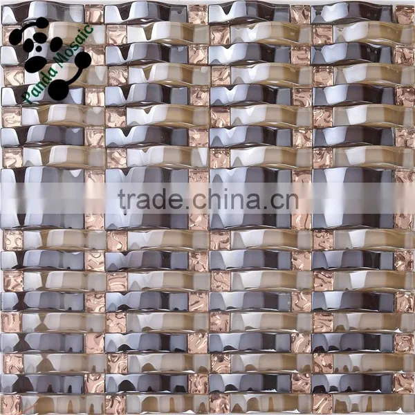 SMP25 Classical Crystal Mosaic Clear Glass Mosaic Tile Colored Mosaic photo-4