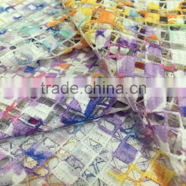 Fashion Design Chemical Lace Fabric and Beautiful Color Printing and Dyeing photo-3