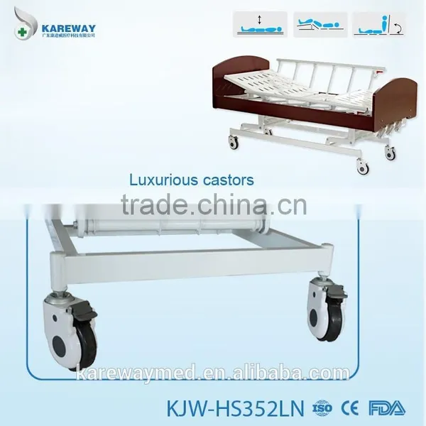 Medical Manual Cheap Hospital Wooden Bed photo-5