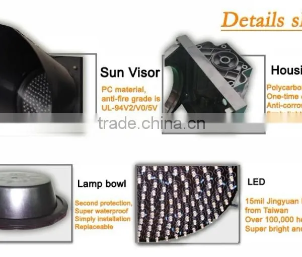 Long Lifetime Solar Flashing LED Traffic Light photo-2