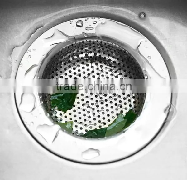 Sets of Stainless Steel Mesh Sink Strainer Drain Stopper Trap Kitchen Bathroom New Type photo-2