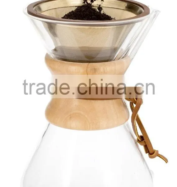 Titanium Coated Pour Over Cone Coffee Dripper Stainless Steel Coffee Filter Set photo-4