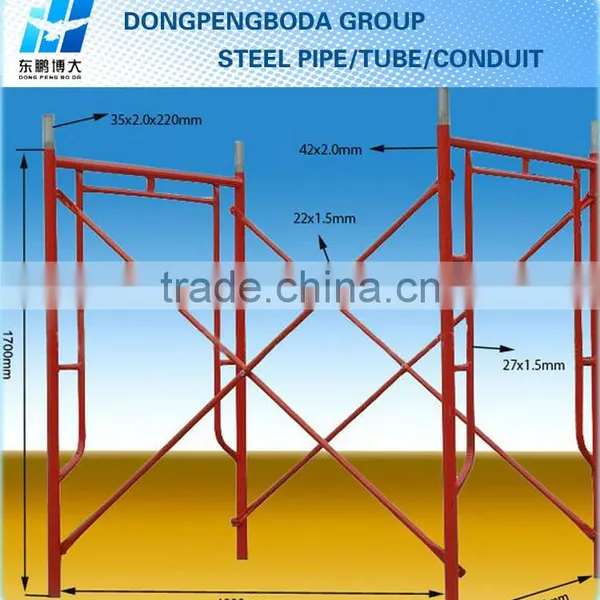 China Exporter Factory Mill H Frame Scaffolding Parts 1219*1700