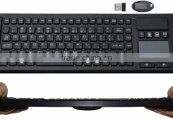 JH-TBK104 Silicone Wireless Keyboard With Touchpad Mini USB Receiver 2.4 GHz Wireless Silicone Keyboard