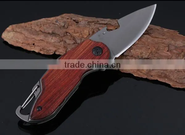 Accept Custom Multifunction Folding Knife With Wood Handle photo-2