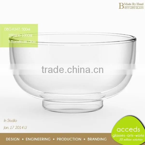 Double Wall Clear Glass Small Dessert Bowls photo-5