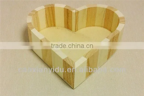 Heart Shaped Shape Gift Wooden Box For Party Decor photo-2