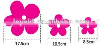 Wood Design 3d Wall Decal for Living Room Colorful Stickers for Home Decor Beautiful Wood Flower Sticker photo-6