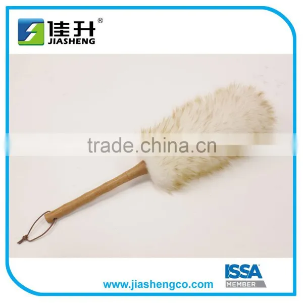 Banboo Wooden Handle Lambswool Wool Duster With Plastic Handle photo-2