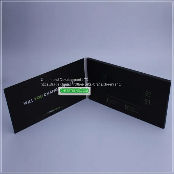 Company Marketing Black Color Printing Video Brochure 4.3