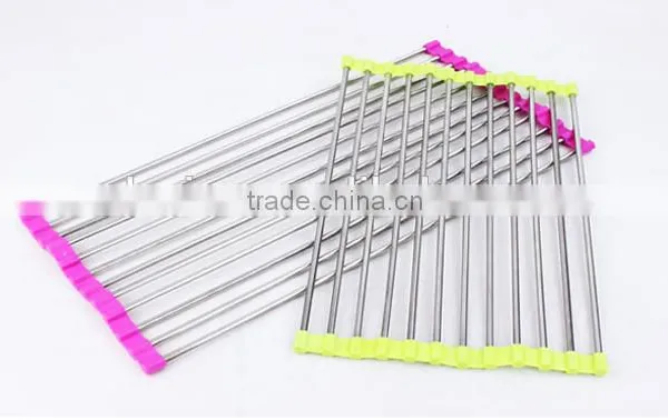 Wholesale Stainless Steel Kitchen Storage Rack Foldable Draining Rack photo-5