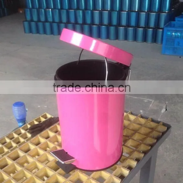 Red Color 410# Stainless Steel Dustbin/trashcan With Good Quality photo-2