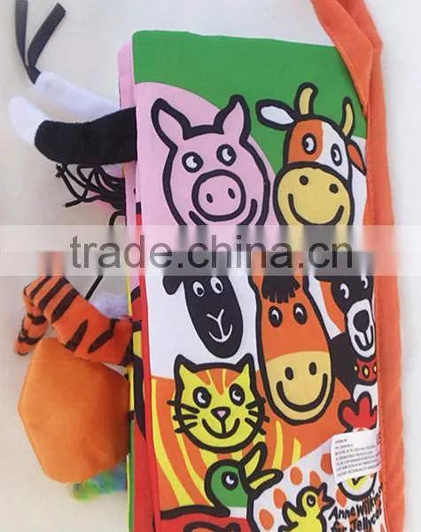 New Born Baby Infant Developmental Soft Animal Cloth Book Farm Tails Cloth Book photo-6