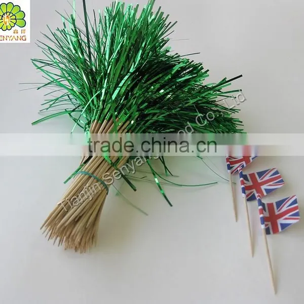 High Quality Mint Umbrella Cocktail Party Toothpicks photo-5