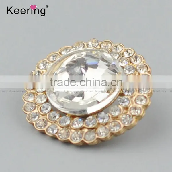 Vogue Hotsale Fashionable Round Elegant Full-rhinestone Button Pins WBK-1474 photo-3