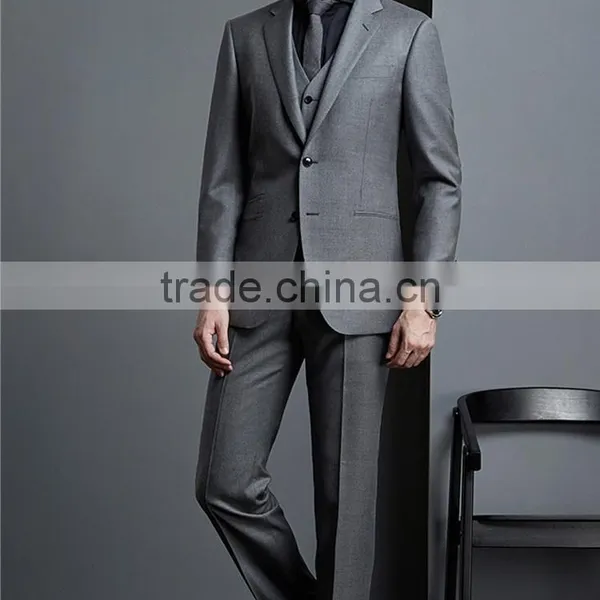 2017 New Arrival Light Grey Gents Suits Pant Coat Mens Business & Wedding Suit photo-4