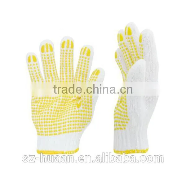 Ventilate White Cotton Textile Glove With Great Wear Resistant photo-2