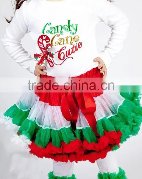 Lovely Girls Christmas Wear TuTu Dresses Red Pettiskirts Tulle Dress photo-5