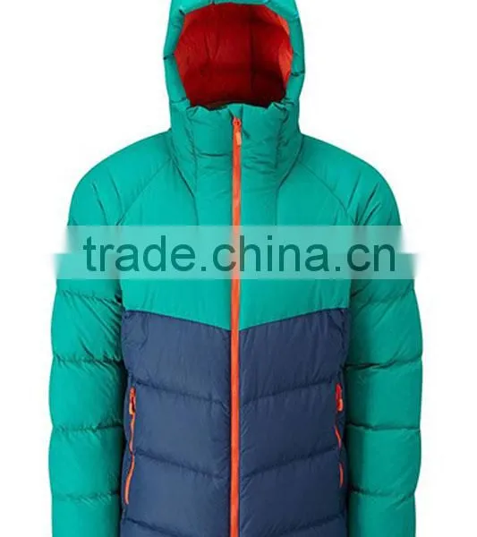 Custom Fashion Winter Mens Down Feather Jacket With Hood 2017 Zip Jacket Custom photo-2