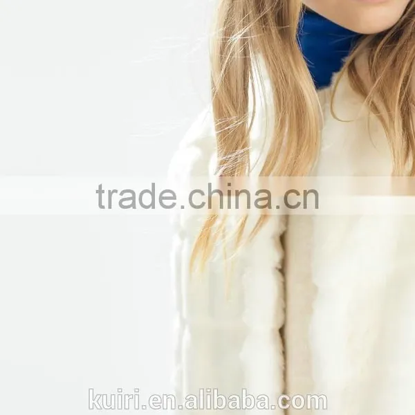 China Garments Factory Winter Fake Fur Coat Woman Lady Rabbit Fur Long Over Coat photo-5