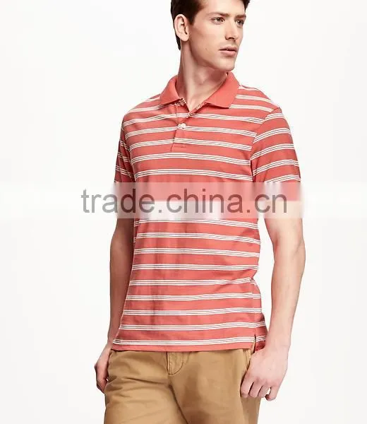Hot Sale Polo Shirt Cotton Shortsleeve Striped Polo Shirt For Men photo-3