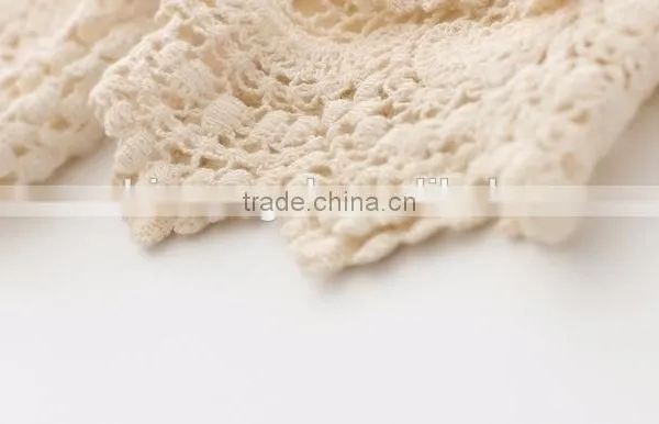 New Arrival Layered Knitted Beige Color Girls Ruffle Shorts photo-5