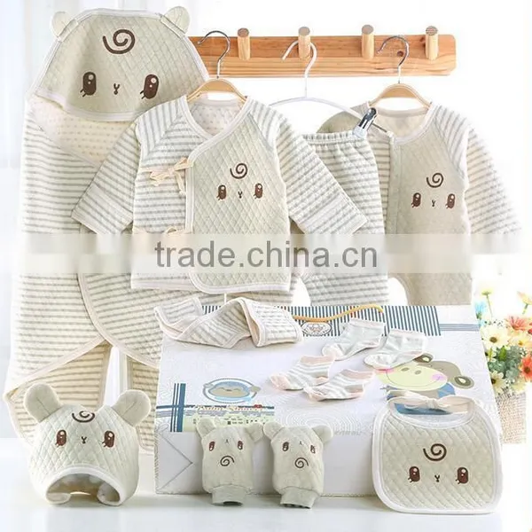 Wholesale 100% Organic Cotton 13 Pieces Sets of Baby Clothing Sets Gift Box for Newborn Girls Boys photo-4