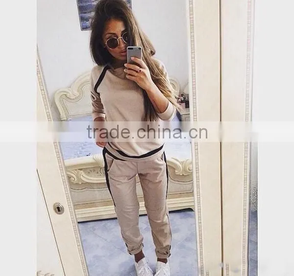 Factory Price Custom Women Slim Fit Tracksuit Latest Cotton Design Tracksuit Sportwear photo-3