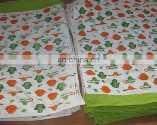 Vintage Wine Promotion Printing Stripes Cotton Tea Towel for Wholesale photo-5
