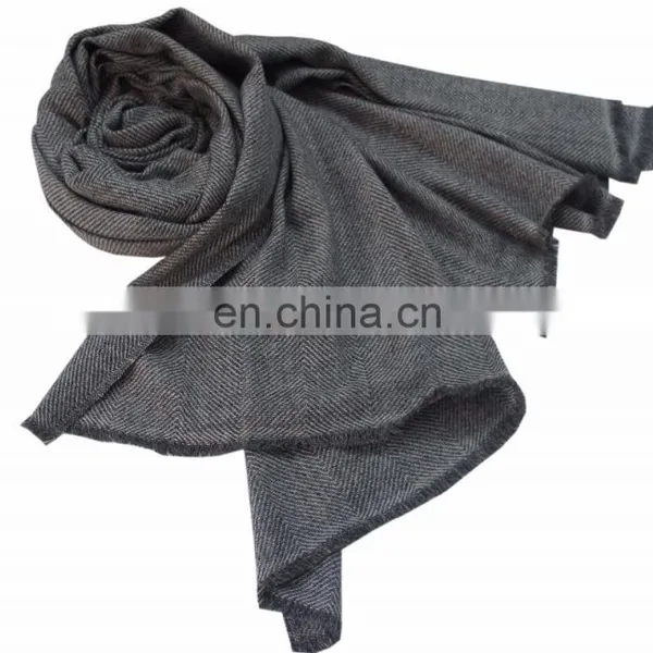 Herringbone Pashmina Wool Shawls 2ply , Scarves photo-4