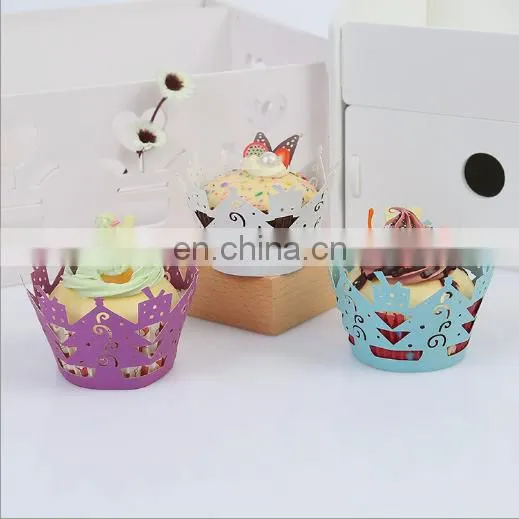 Christmas Decoration Laser Cut Paper Cup Cake Wrappers photo-3