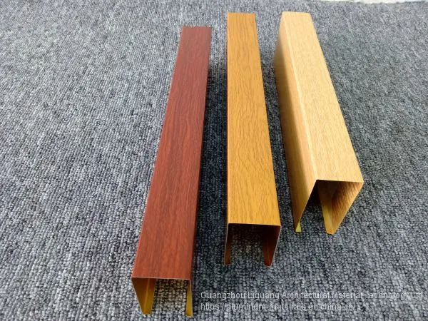Different Color Aluminum Square Tube Wooden Grain Stone Outdoor/indoor photo-5