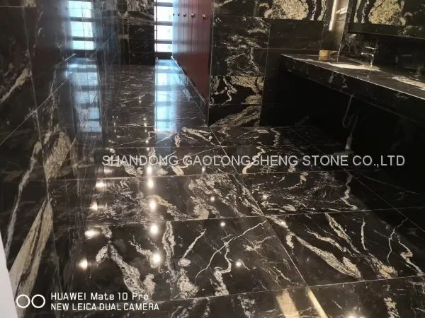 Royal Ballet,black Landscape Granite, Black Waves Granite,black Granite Wall Pavings,worktop,background Wall photo-2
