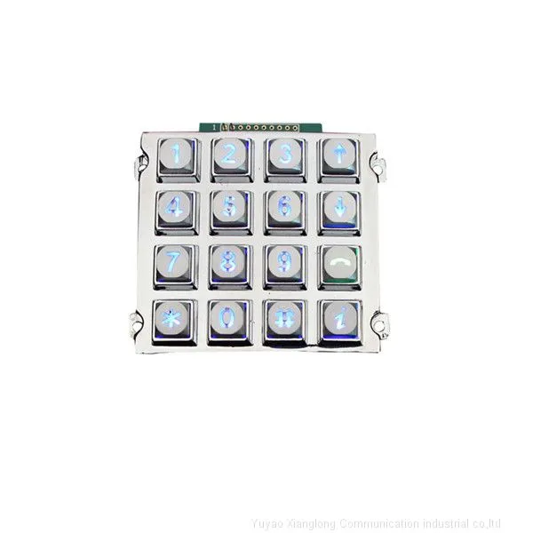 Customized Waterproof Zinc Alloy Keypad With Led Backlit photo-4