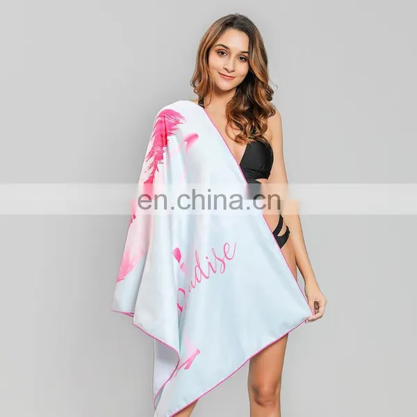High Quality Sublimation Printing Hotel Shower Quick-Dry Microfiber Beach Towel With Logo photo-4
